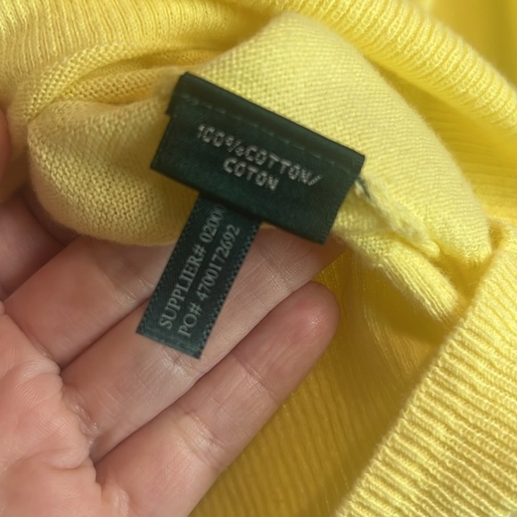 Ralph Lauren Yellow Cardigan Sweater Size Small - Picture 4 of 6
